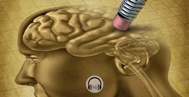 cerebro sendo apagado com borracha